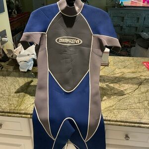 Hang Ten Adult One Piece Wetsuit - Blue and Gray